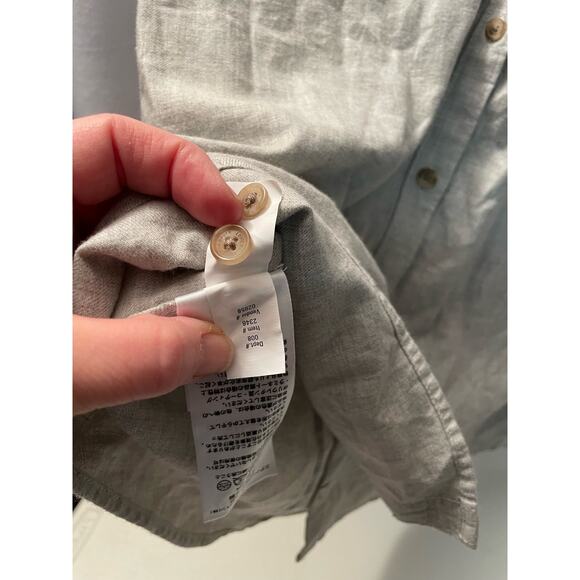 Eddie Bauer New w tag button up long sleeve‎ shirt men’s gray size large - Picture 4 of 6
